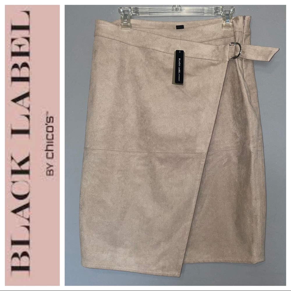 NWT Black Label by Chico's size 1.5P Chateau Taupe skirt